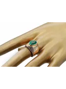 Ring Emerald Original Vintage 14K Produkt s ružovým zlatým vintage Unique VRC127R